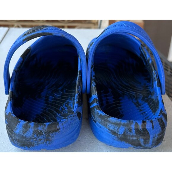 Rugged Shark Brand Blue & Black Clogs Geometric Boy's Size 6W - Picture 12 of 14